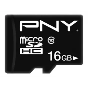 MicroSDHC PNY 16 GB 10 klasė Juoda P-SDU16G10PPL-GE