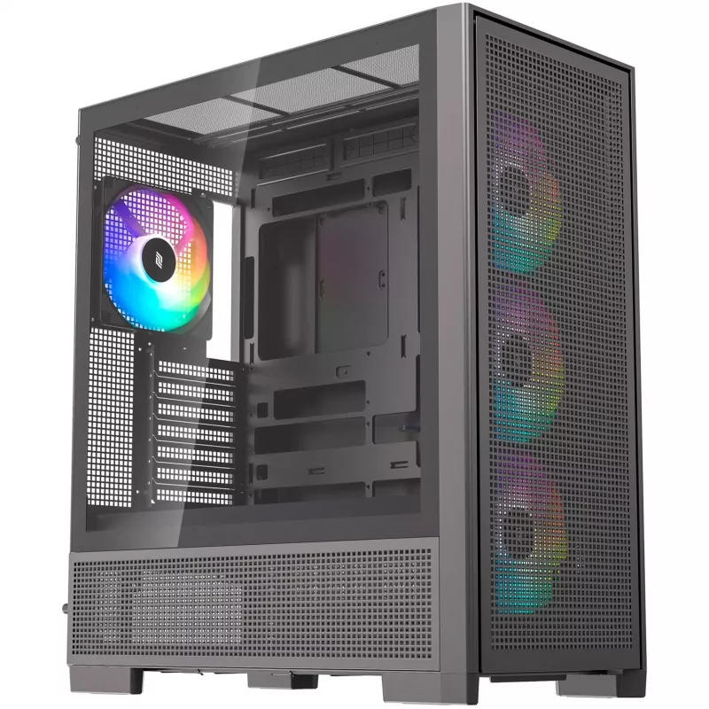 Korpusas Silentware Air 2000 A-RGB Black, mid-tower, grūdinto stiklo šoninis dangtelis