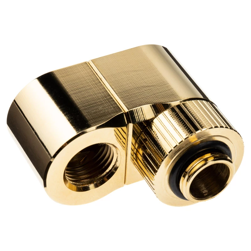 Adapteris EK Water Blocks Brass Gold 33mm dvigubas rotacinis poslinkis