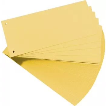 Kartoniniai skirtukai Herlitz 10843613, geltoni, 100 vnt.
