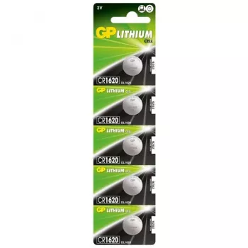 GP Batteries GPCR1620-C5 vienkartinė ličio baterija CR1620, 3 V, 5 vnt.