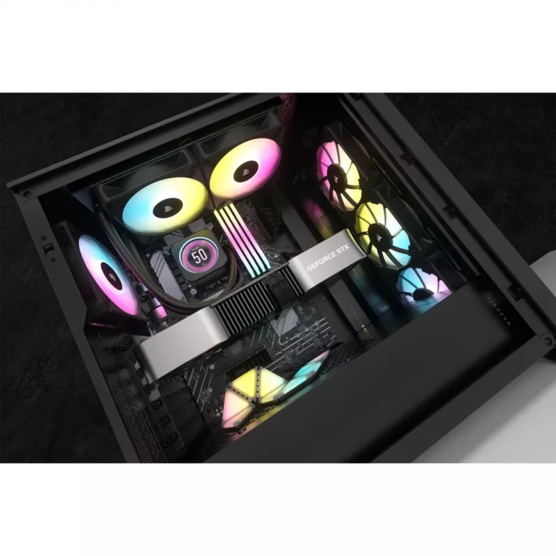 Corsair CW-9060074-WW procesoriaus aušinimo sistema – viskas viename skysčio aušintuvas 12 cm juodas 1 vnt.