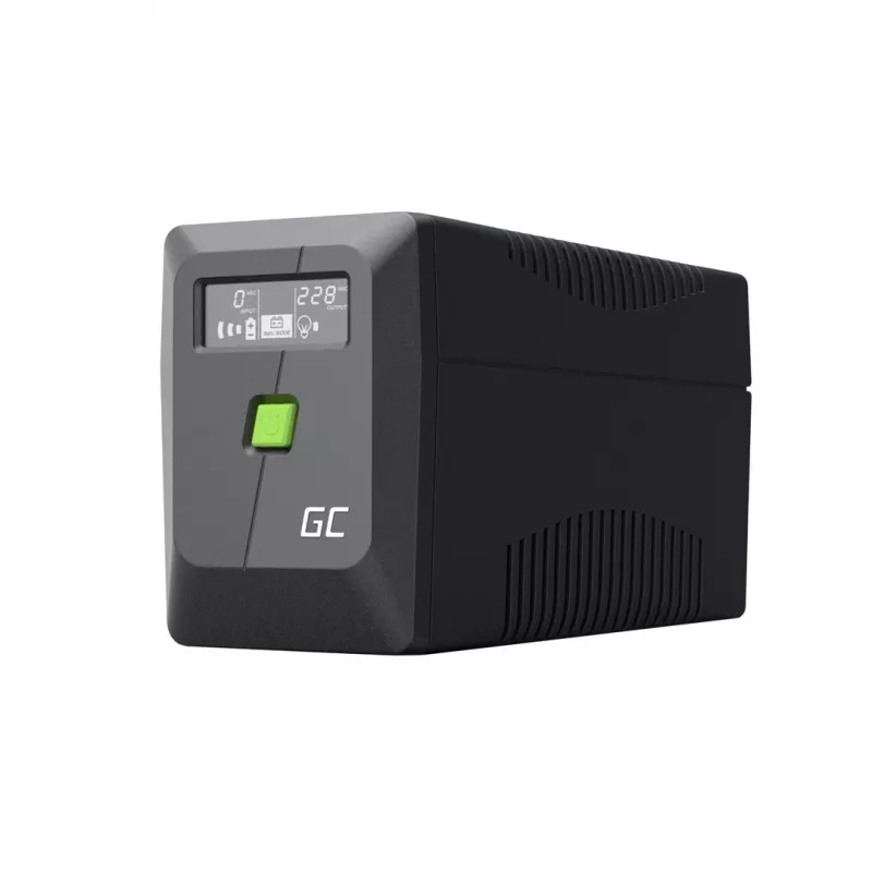 Nepertraukiamo maitinimo šaltinis Line-Interactive Green Cell 6,5 kVA, 360 W, 2 AC lizdai, 12 V 7 Ah VRLA, USB, bokštas, juodas