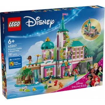 LEGO Disney Princess Pilies ir Karališkųjų augintinių statybinis rinkinys 43267 — 787 detalės, 5 minifigūrėlės, nuo 6 metų, 320×460×100 mm