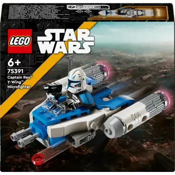 LEGO Star Wars „Kapitonas Reksas“ Y-Wing mikro naikintuvas – žaislinis laivas su minifigūrėle, 6+ metų berniukams