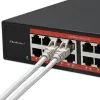 Tinklo jungiklis QOLTEC 52364 — Gigabit Ethernet PoE 16xRJ45, 2xSFP