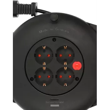 Brennenstuhl 1093900, 10 m, Drinnen, IP20, Schlagfest, Überhitzungsschutz, Kunststoff, Polyvinylchlorid (PVC), Schwarz