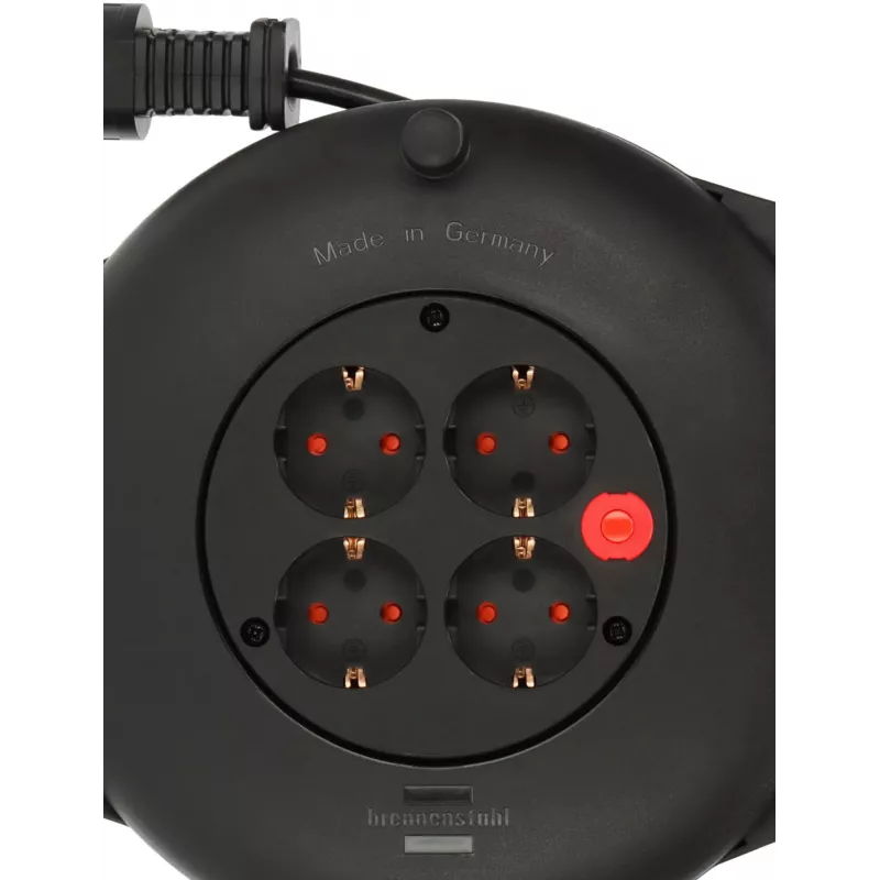 Brennenstuhl 1093900, 10 m, Drinnen, IP20, Schlagfest, Überhitzungsschutz, Kunststoff, Polyvinylchlorid (PVC), Schwarz