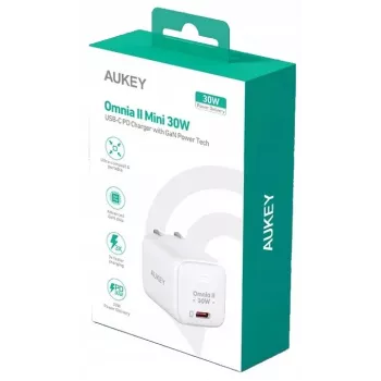 Sieninis įkroviklis PA-B1L Baltas Omnia II Mini 1xUSB-C PowerDelivery 30W 5A