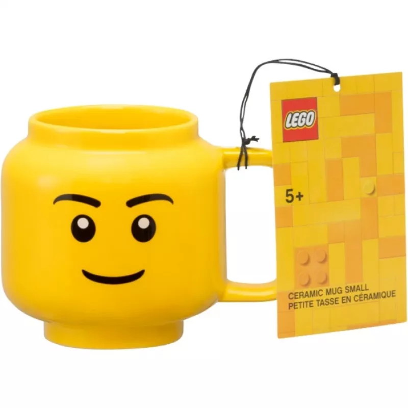 LEGO „Boy“ keraminis puodukas, mažas, geltonas
