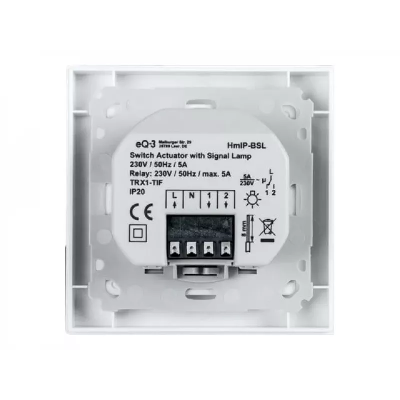 Jungiklis Homematic IP HmIP-BSL Balti mygtukai IP20 230V 5A