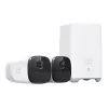 Eufy Security, eufyCam 2 Pro Belaidė namų apsaugos kamerų sistema, 365 dienų baterijos veikimo laikas, HomeKit suderinamumas, 2K raiška, IP67 atspari orams, naktinis matymas, 2 kamerų rinkinys, be mėnesinio mokesčio
