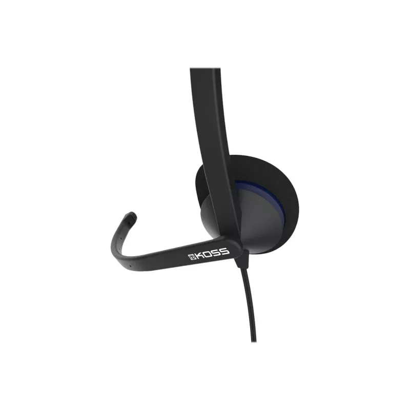 Koss CS195 USB laidinės ausinės su mikrofonu, juodos