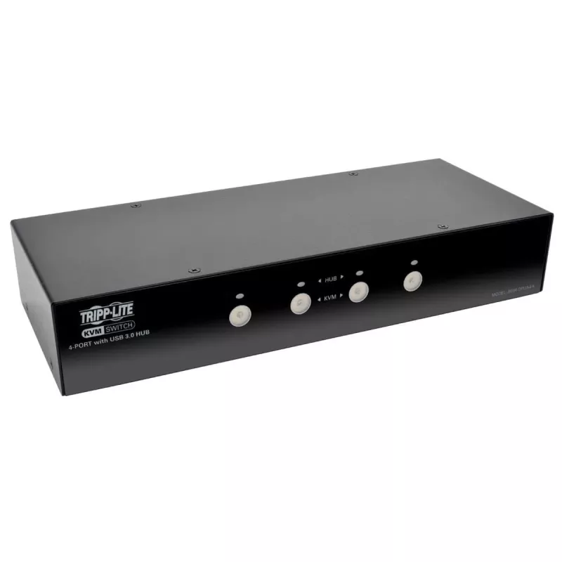 Eaton Tripp Lite 4 prievadų DisplayPort KVM jungiklis su garso kabeliais ir USB 3.0 SuperSpeed šakotuvu (B004-DPUA4-K)