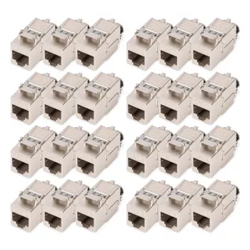 Keystone modulis DIGITUS CAT 8.1 ekranuotas plokščias RJ-45, beįrankis montavimas — 24 vnt.
