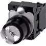 Siemens 3SU1100-4BF11-1BA0 elektrinis pavarų blokas, juodos ir metalinės spalvos