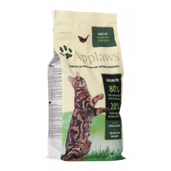 Sausas kačių ėdalas Applaws Adult Chicken & Lamb 2 kg — be grūdų, 36% baltymų, 16% riebalų