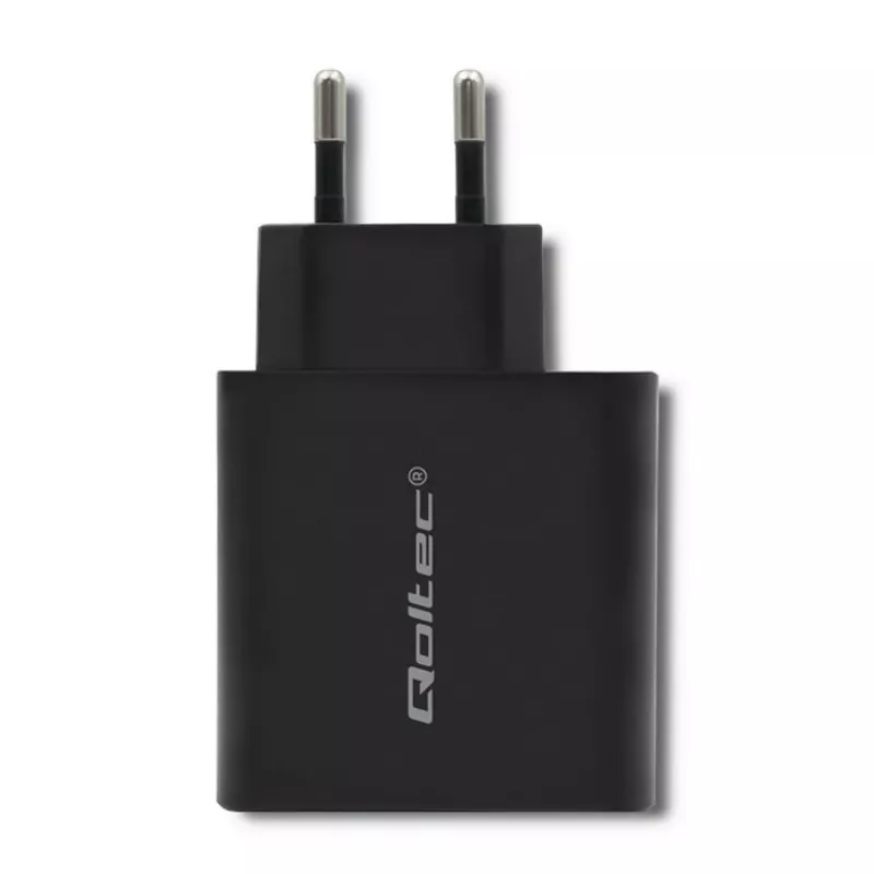 Maitinimo adapteris QOLTEC 51717 45W 20V 3A AC vidinis įkroviklis išmaniesiems laikrodžiams, juodas