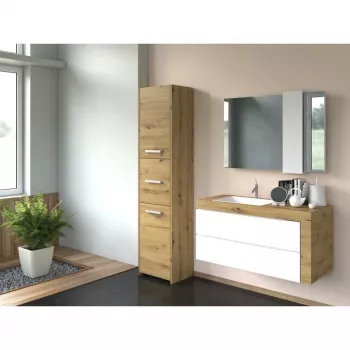 Spintelė vonios kambariui Topeshop S43 ARTISAN Ąžuolas