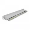 DeLOCK 19 colių Patch Panel 16 prievadų Cat.6A 1U pilkas Metalinis Stovas