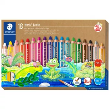 Akvareliniai pieštukai Staedtler Noris junior 140, 18 spalvų