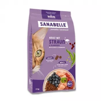 BOSCH Sanabelle Adult Ostrich & Blueberries - sausas ėdalas katėms - 2kg