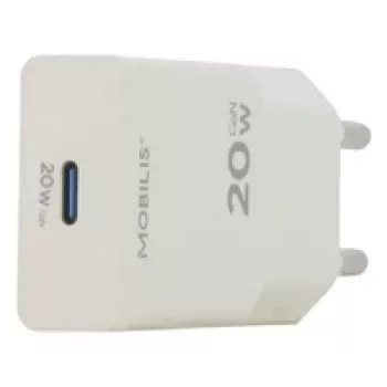 Mobilis Energia 20W sieninis USB-C įkroviklis baltas (020025)