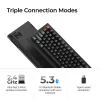 Mechaninė klaviatūra Keychron V1 Ultra 8K — 75% formatai, QWERTY, Bluetooth, RGB, Juoda