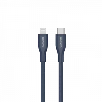 USB-C į Lightning laidas CANYON CLNM60 60W MFi 1 m silikoninis mėlynas