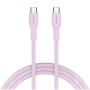 CANYON OnWire 60CL USB-C į USB-C kabelis, 60W, pintas, 1m, rožinis