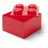 LEGO Plytelė 4 Raudona Skaidri – 4x2 smeigtukų skaidri raudona statybinė plytelė