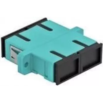 DeLOCK - Netzwerkkoppler - SC multi-mode (W) bis SC multi-mode (W) - Glasfaser - OM3 - Hellblau (Packung mit 4) (85997)