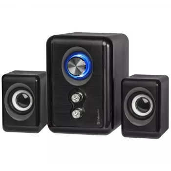 DEFENDER V11 11 W laidiniai 2.1 staliniai garsiakalbiai, USB 5 V, juodi