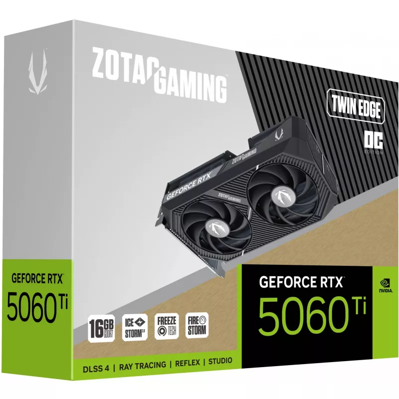 ZOTAC GAMING GeForce RTX 5060 Ti Twin Edge OC 16 GB GDDR7 vaizdo plokštė