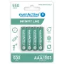 Įkraunamos AAA NiMH baterijos everActive EVHRL03-550 1,2V 550mAh 4 vnt., cilindrinės R03