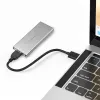 Aliumininis korpusas QOLTEC 51833, skirtas M.2 SATA SSD, SATA į USB 3.0, palaiko iki 2 TB