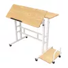 Maclean MC-124 W mobilus stalas nešiojamam kompiuteriui, baltas, 80x60 cm, 50 kg, reguliuojamas aukštis 67-115 cm