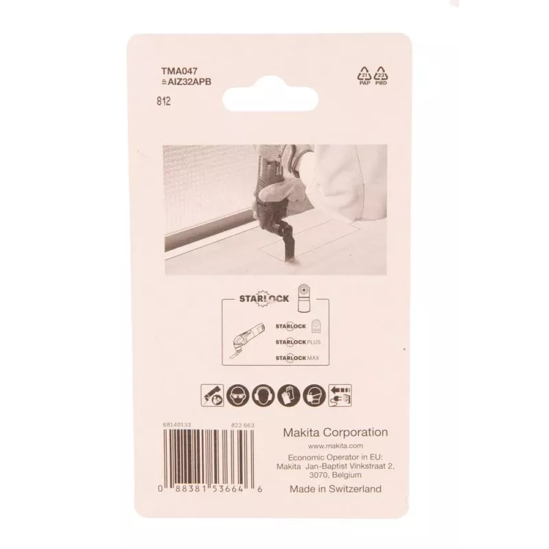 Makita B-64814-5 (TMA047) panirimo ašmenys, 32 mm, Starlock, bimetaliai, 5 vnt.