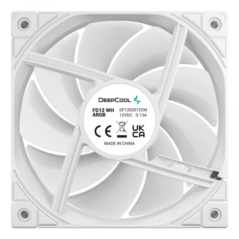Ventiliatorių rinkinys DeepCool FD12 ARGB WH-3 in 1 12 cm baltas 3 vnt. Maksimalus oro slėgis 2.56 mmH2O