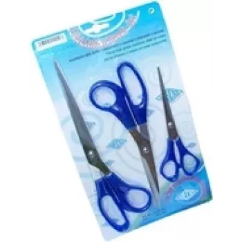 Žirklių rinkinys WEDO 977 303 — 3 vnt. nerūdijančio plieno žirklės, ilgiai 160 mm, 210 mm, 255 mm