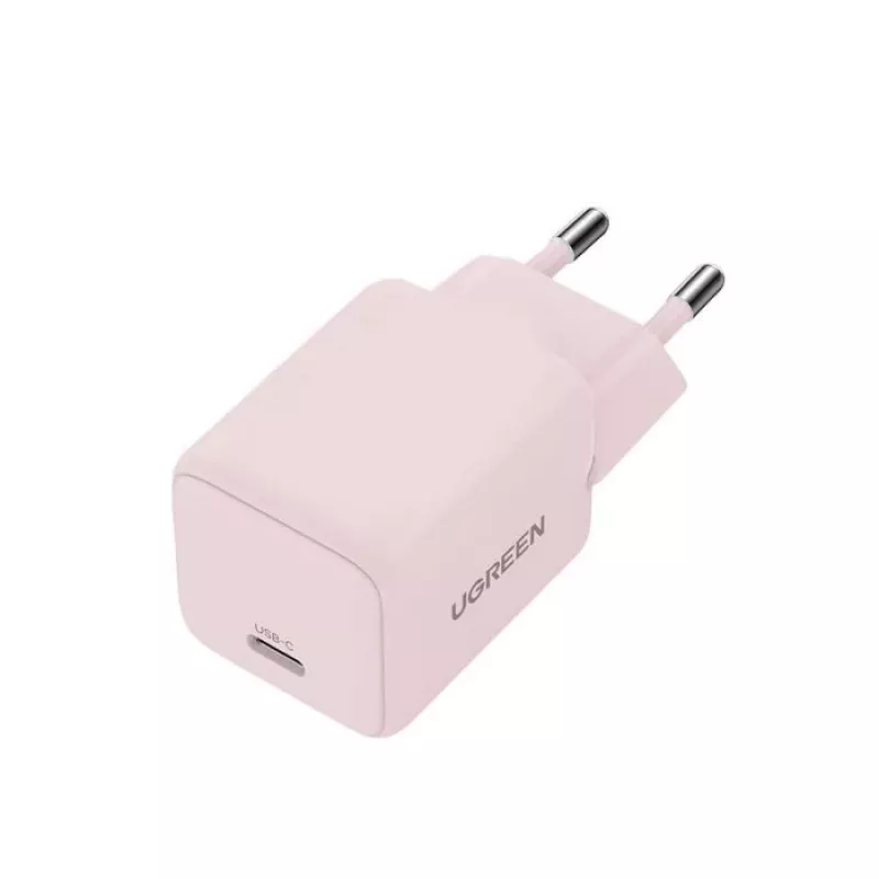 Maitinimo adapteris UGREEN X512 20 W USB-C PD greitasis įkrovimas, rožinis, 100–240 V įėjimas, 1× USB-C