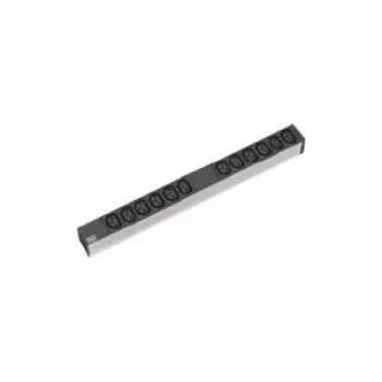 Bachmann 333.830 maitinimo skirstytuvas 12 AC lizdų 1U juoda pilka