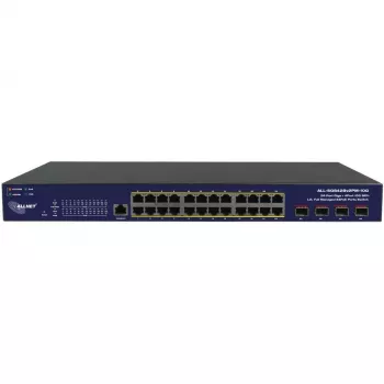 Valdomas tinklo jungiklis ALLNET ALL-SG8428v2FPM-10G — 24+4 prievadai, PoE, 10G išorinės jungtys