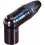 NEUTRIK XLR jungtis, kampinė, 4 kontaktai, juoda NC4MRX-B 1 vnt.