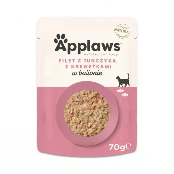 Šlapias maistas katėms Applaws Tuna Fillet 70 g – suaugusioms, 16% baltymų, 80% drėgmės, žuvies skonio