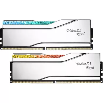 DIMM 64 GB DDR5-6400 (2x 32 GB) Dual-Kit, Arbeitsspeicher silber, F5-6400J3239G32GX2-TR5S, Trident Z5 Royal, INTEL XMP