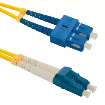 Qoltec šviesolaidinis jungiamasis laidas Single-mode SC/UPC (M) – Single-mode LC/UPC (M) 1 m Duplex 9/125 µm G.652D