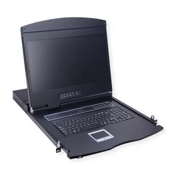 Rack konsolė VALUE 26.99.0162 — 17 colių (43,2 cm) 1280x1024 1U, USB klaviatūra/pelė, juoda