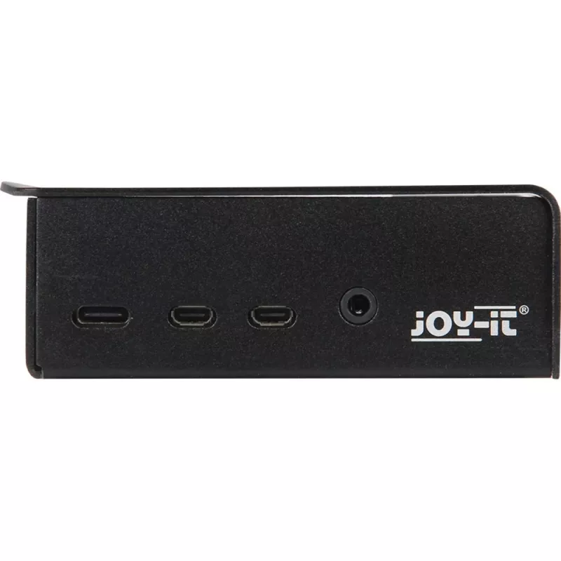 JOY-IT RPI CASE ALU06 - Dėklas Raspberry Pi 4, aliuminis, juodas (RB-ALUCASEP4+06)