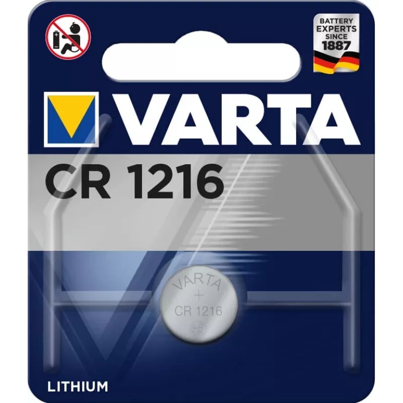 Varta CR1216 elektroninė ląstelė ličio 3V 25mAh lizdinėje pakuotėje - baterija - CR1216